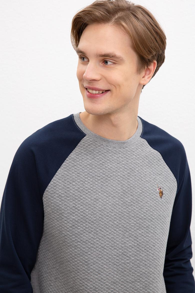 Erkek Lacivert Bisiklet Yaka Sweatshirt - 50207563001