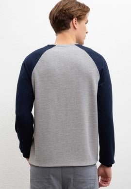 Erkek Lacivert Bisiklet Yaka Sweatshirt - 50207563001