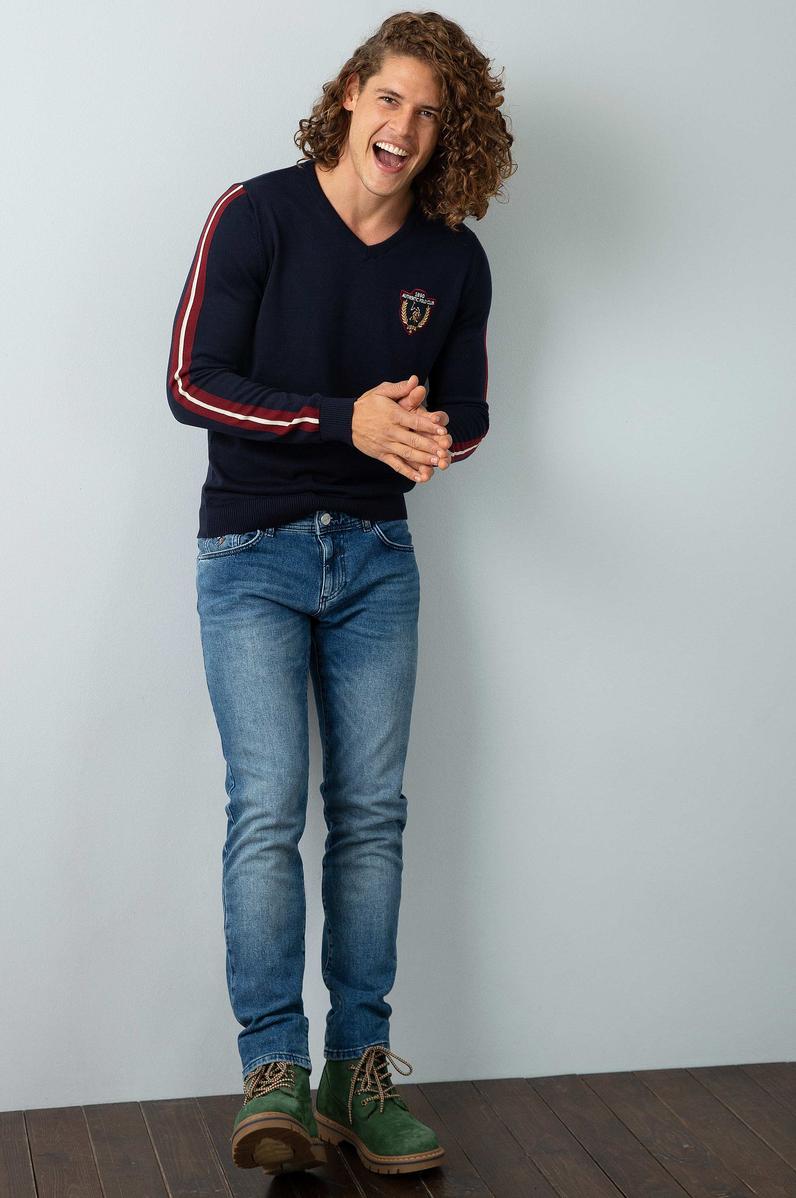 Erkek Lacivert Triko Kazak