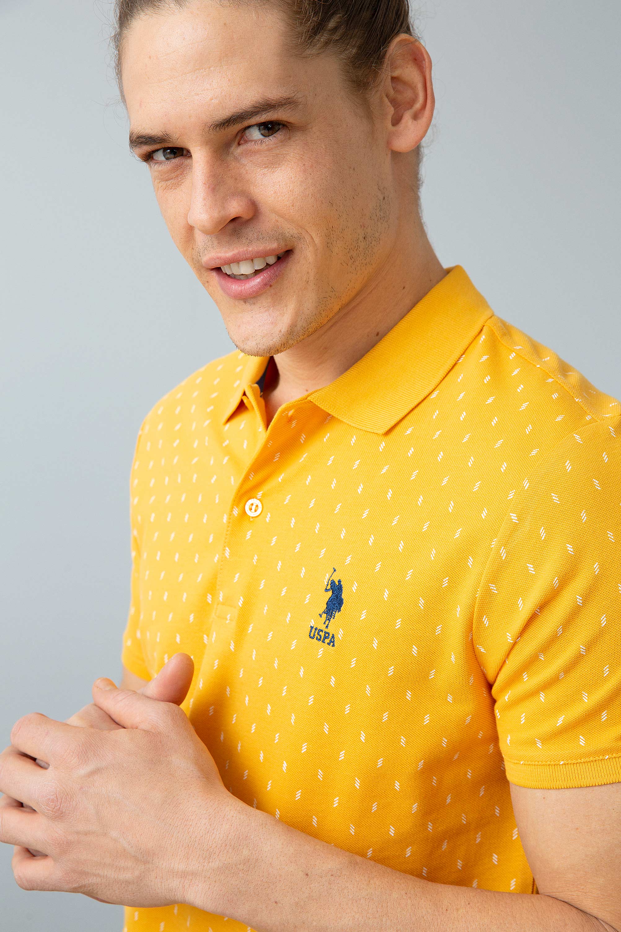 Erkek Koyu Sarı  Polo Yaka T-Shirt