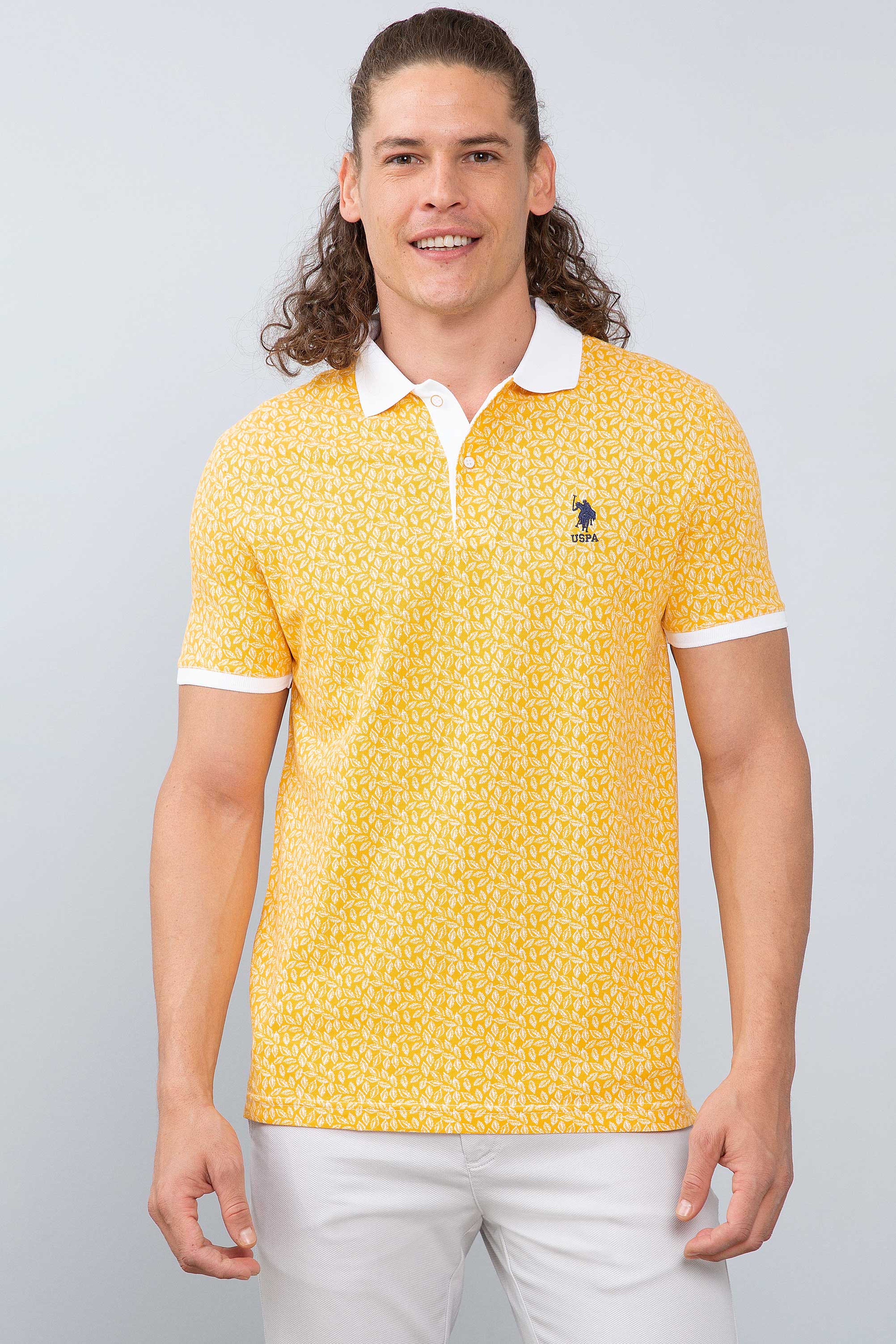 Erkek Sarı Polo Yaka T-Shirt - Image 2