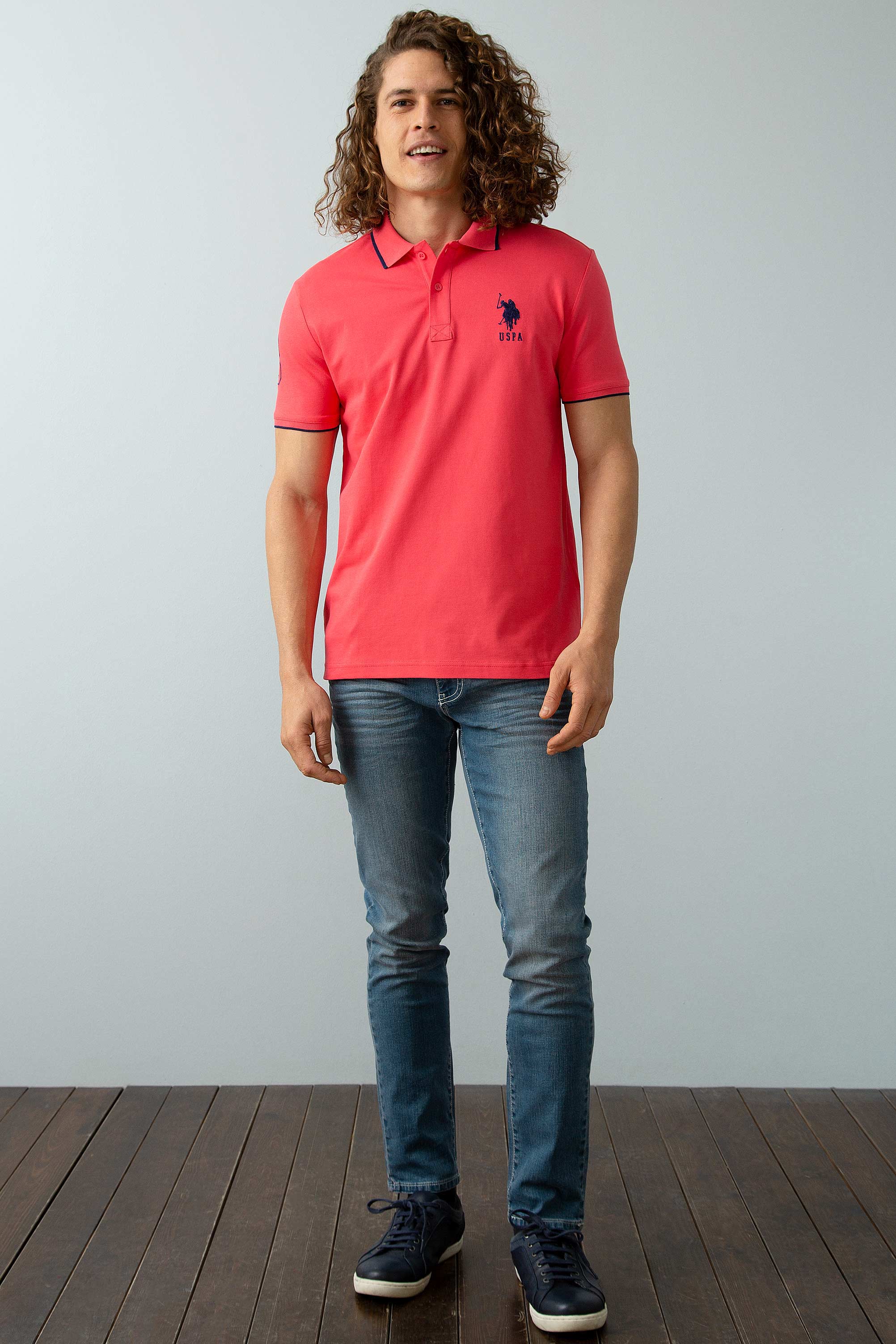 Erkek Pembe T-Shirt Basic - Image 2