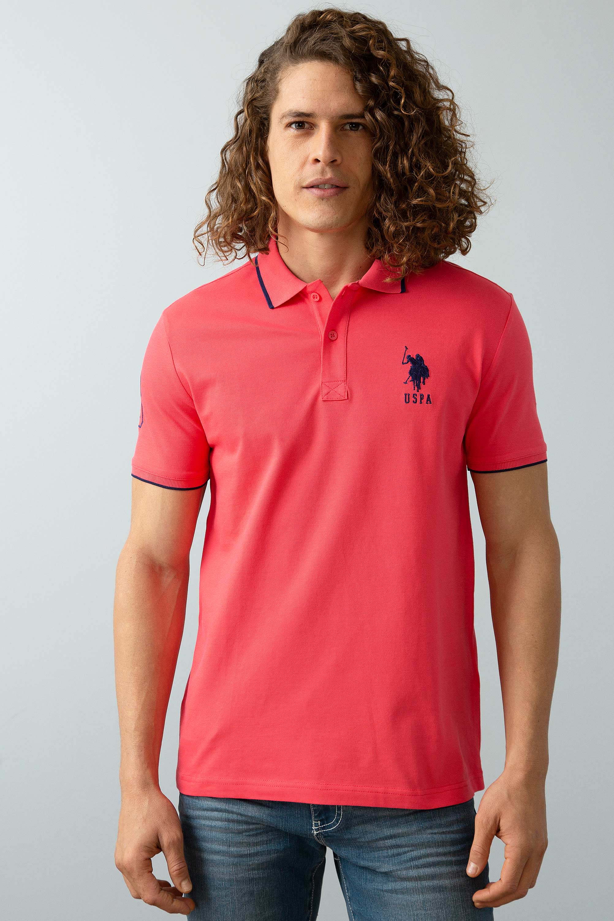 Erkek Pembe T-Shirt Basic - Image 3