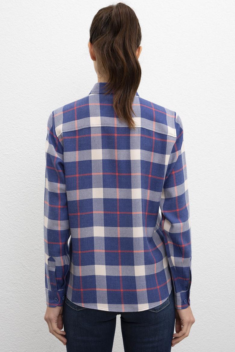 Kadın Lacivert Gömlek Uzunkol - 50207169003