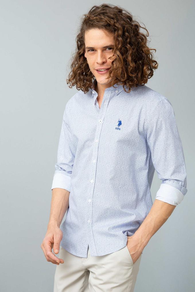 Erkek Beyaz Gömlek Uzunkol