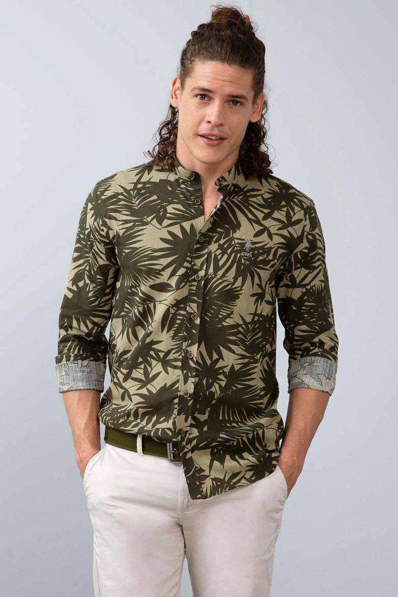 Erkek Yeşil Gömlek Uzunkol