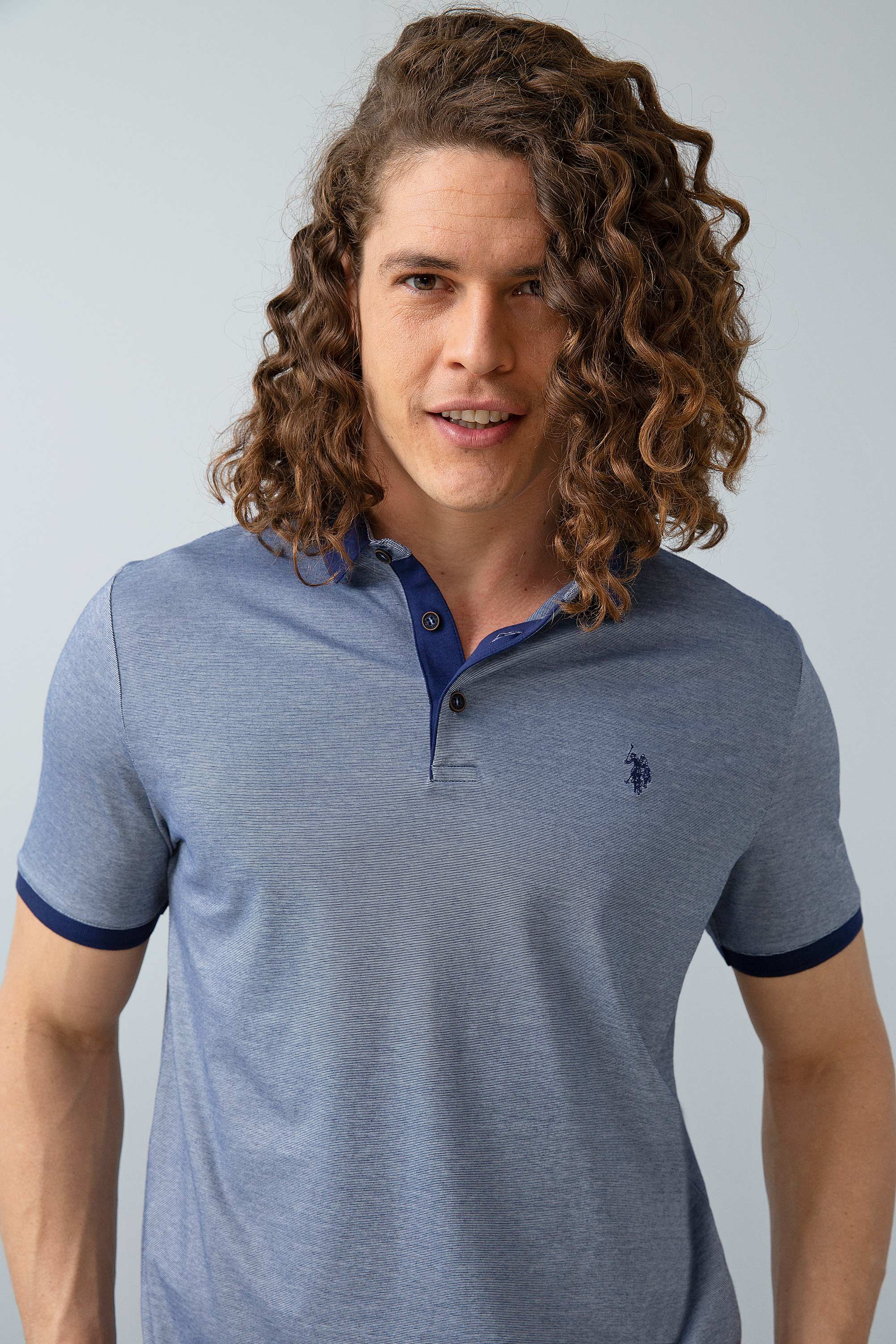 Erkek Lacivert Polo Yaka T-Shirt - Image 1
