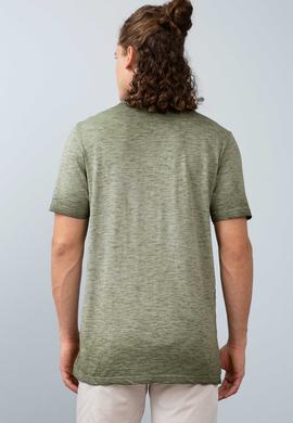 Erkek Koyu Haki Bisiklet Yaka T-Shirt - 50199811031