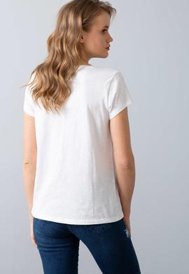 Kadın Pembe Bisiklet Yaka T-Shirt - 50202601001