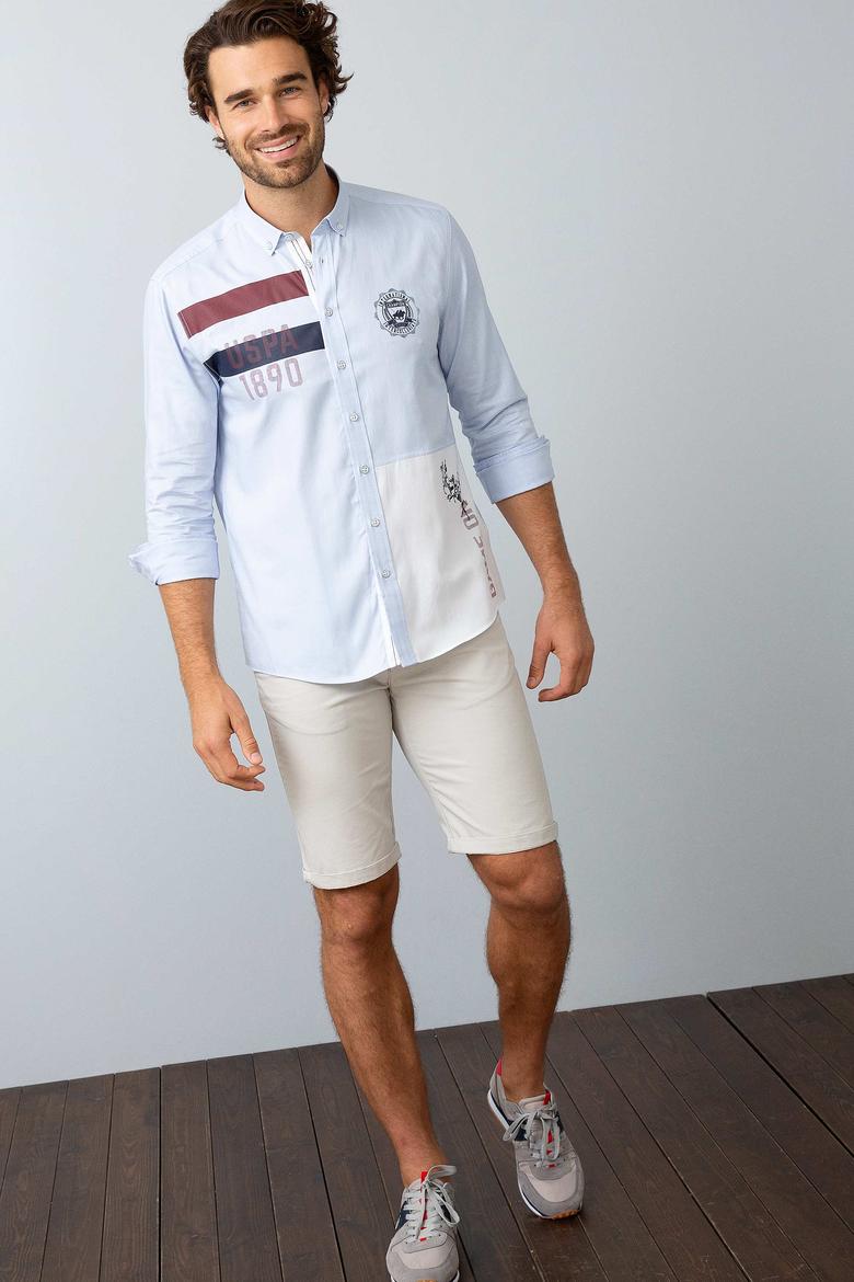 Erkek Açık Mavi Uzun Kollu Gömlek - 50192184007