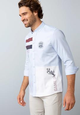 Erkek Açık Mavi Uzun Kollu Gömlek - 50192184007