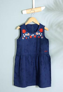 Kız Çocuk Mavi Elbise - 50205380001