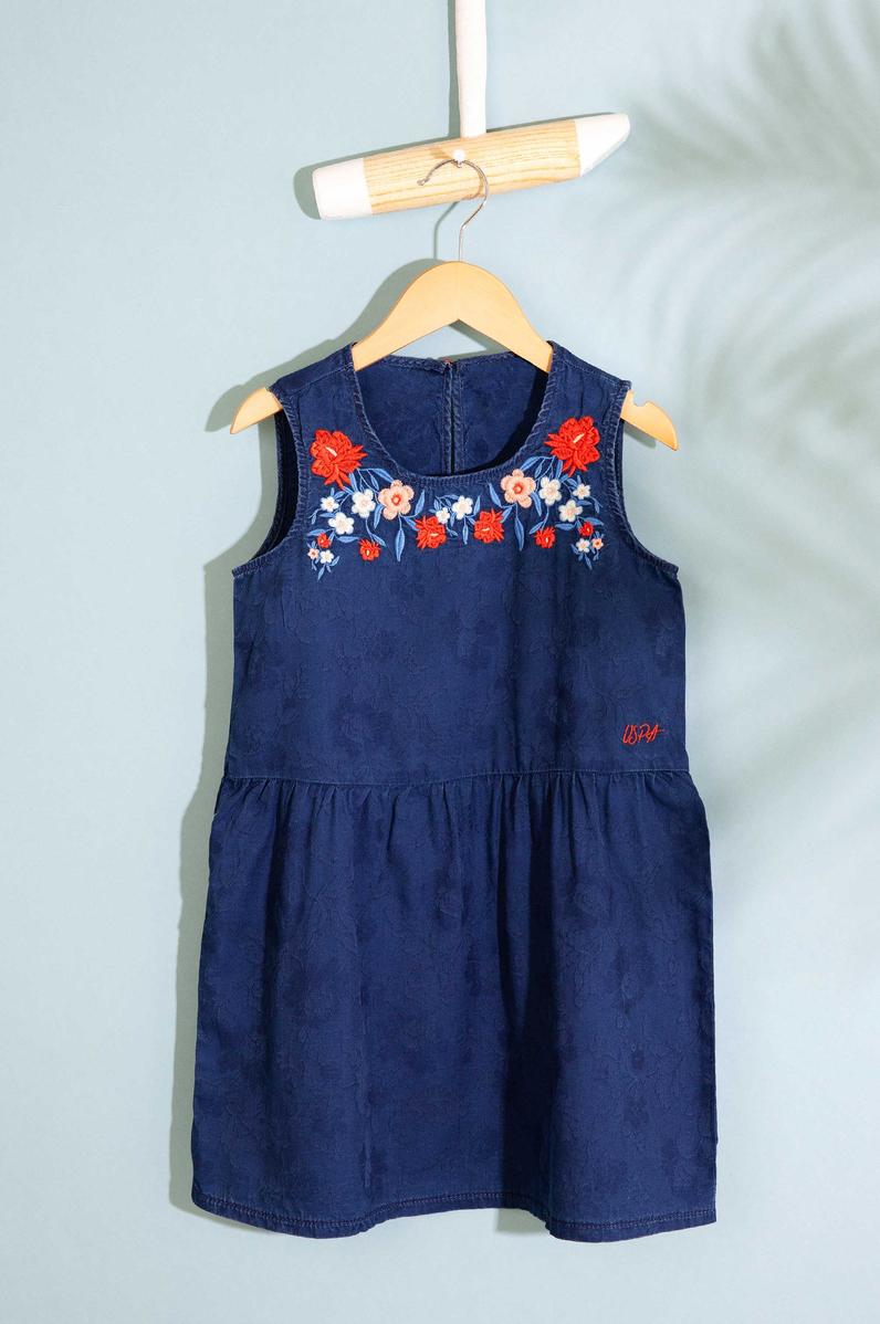 Kız Çocuk Mavi Elbise