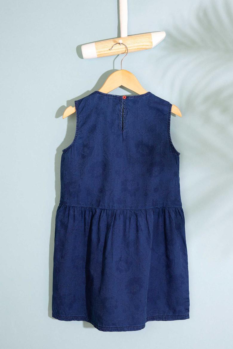 Kız Çocuk Mavi Elbise - 50205380001