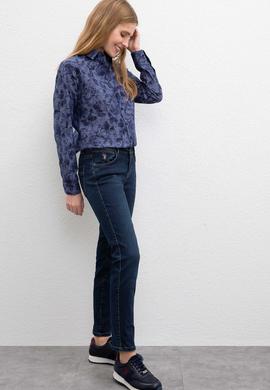 Kadın Mavi Denim Pantolon - 50209145003