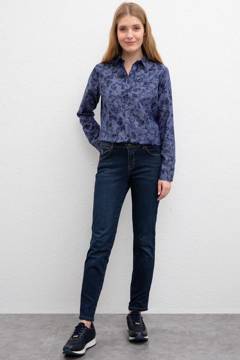 Kadın Mavi Denim Pantolon