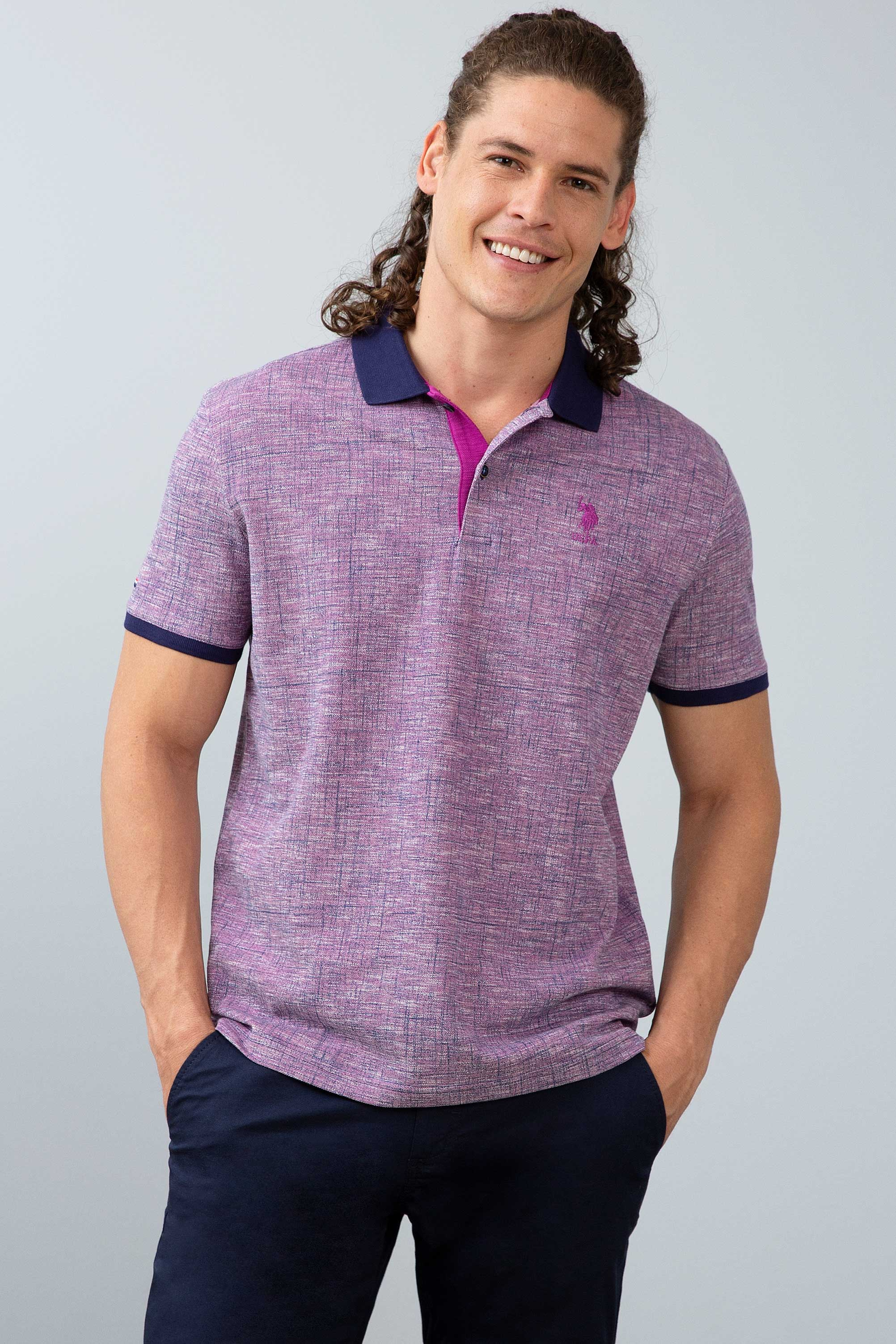 Erkek Lacivert Polo Yaka T-Shirt - Image 1