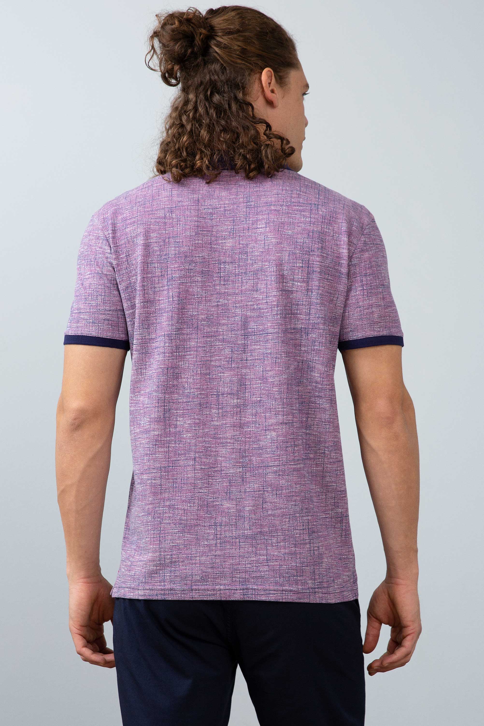 Erkek Lacivert Polo Yaka T-Shirt - Image 4
