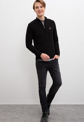 Erkek Siyah  Triko Hırka Basic - 50207712030