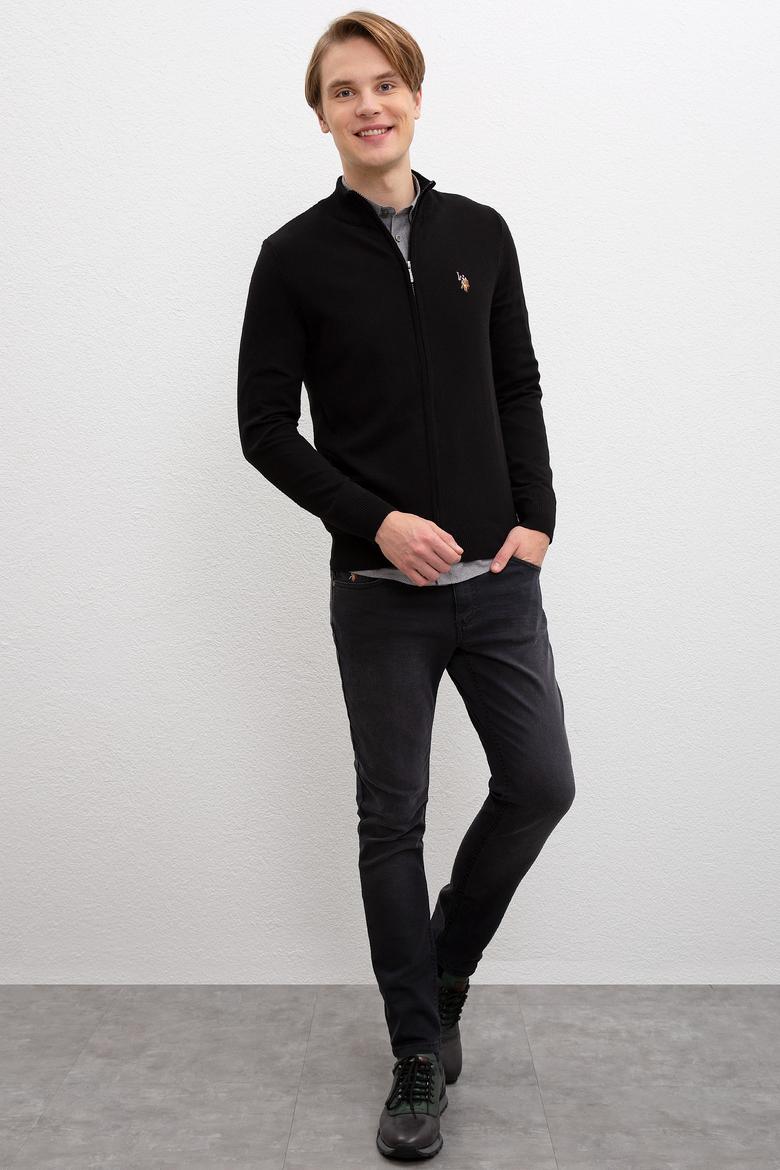 Erkek Siyah  Triko Hırka Basic - 50207712030