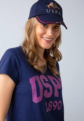 Kadın Lacivert Bisiklet Yaka T-Shirt - 50202255021