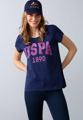 Kadın Lacivert Bisiklet Yaka T-Shirt - 50202255021