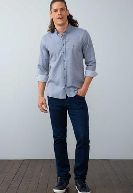 Erkek Lacivert Gömlek Uzunkol Basic - 50200422020