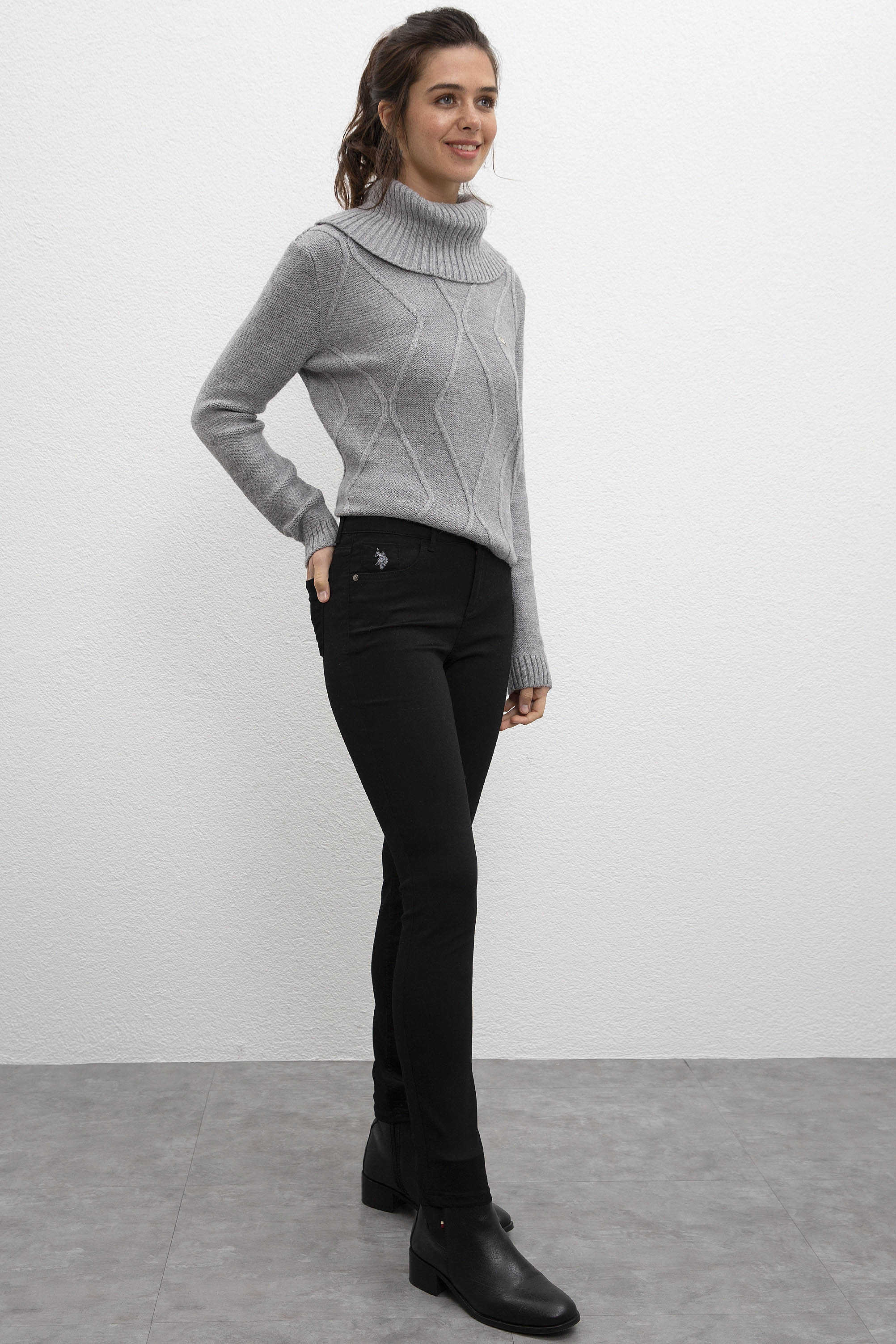 Kadın Siyah Spor Pantolon - Image 2