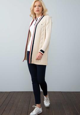 Kadın Beyaz Triko Hırka - 50200300002