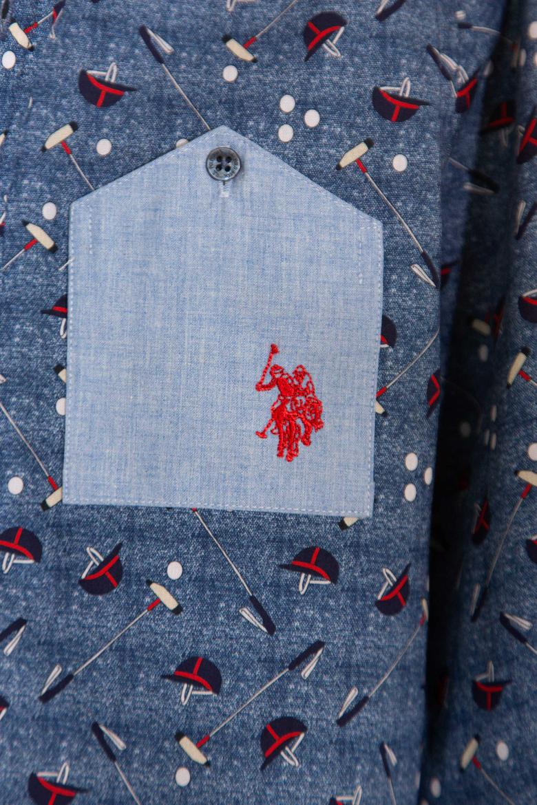 Erkek Çocuk Mavi Gömlek Uzunkol - 50200313003