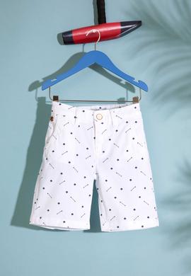 Beyaz Dokuma Bermuda Capri - 50187336072