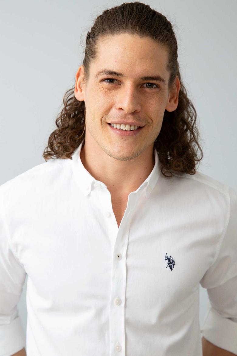 Erkek Beyaz Gömlek Uzunkol Basic - 50200418004