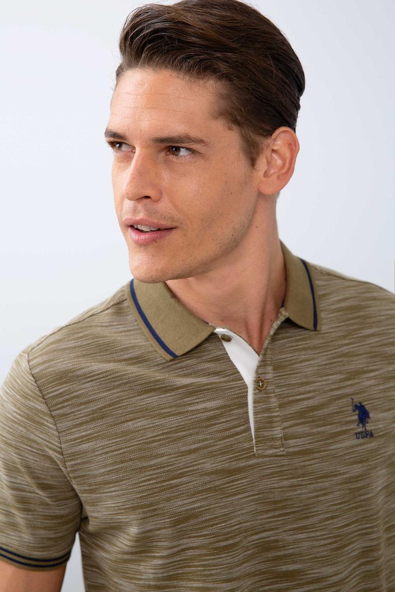 Erkek Haki Polo Yaka T-Shirt - 50205919014