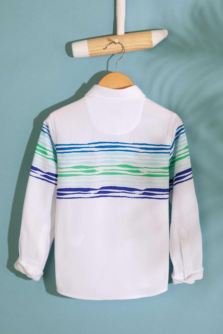 Erkek Çocuk Mavi Gömlek Uzunkol - 50200442014