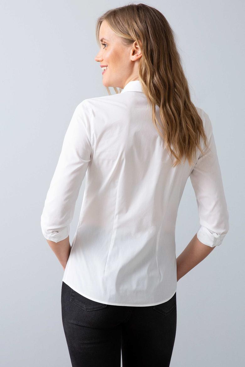 Beyaz Gömlek Uzunkol Basic - 50192577018