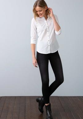 Beyaz Gömlek Uzunkol Basic - 50192577018