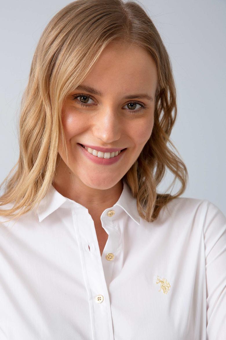 Beyaz Gömlek Uzunkol Basic - 50192577018