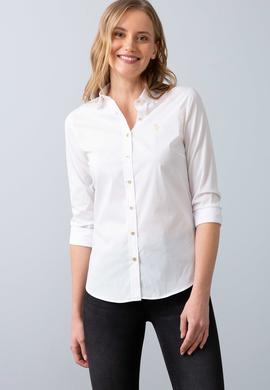 Beyaz Gömlek Uzunkol Basic - 50192577018