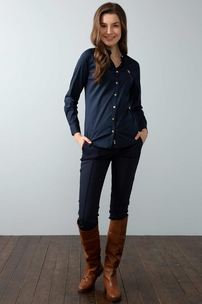 Lacivert Gömlek Uzunkol Basic