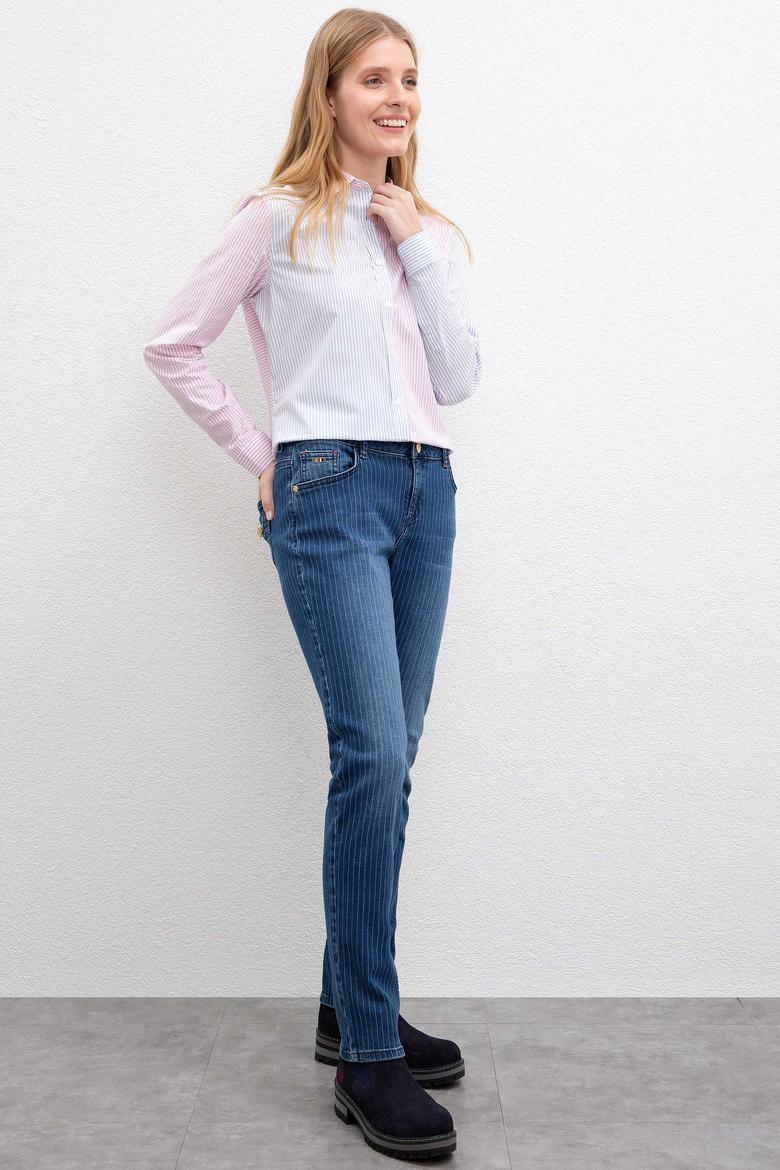 Kadın Mavi Denim Pantolon - 50200861001