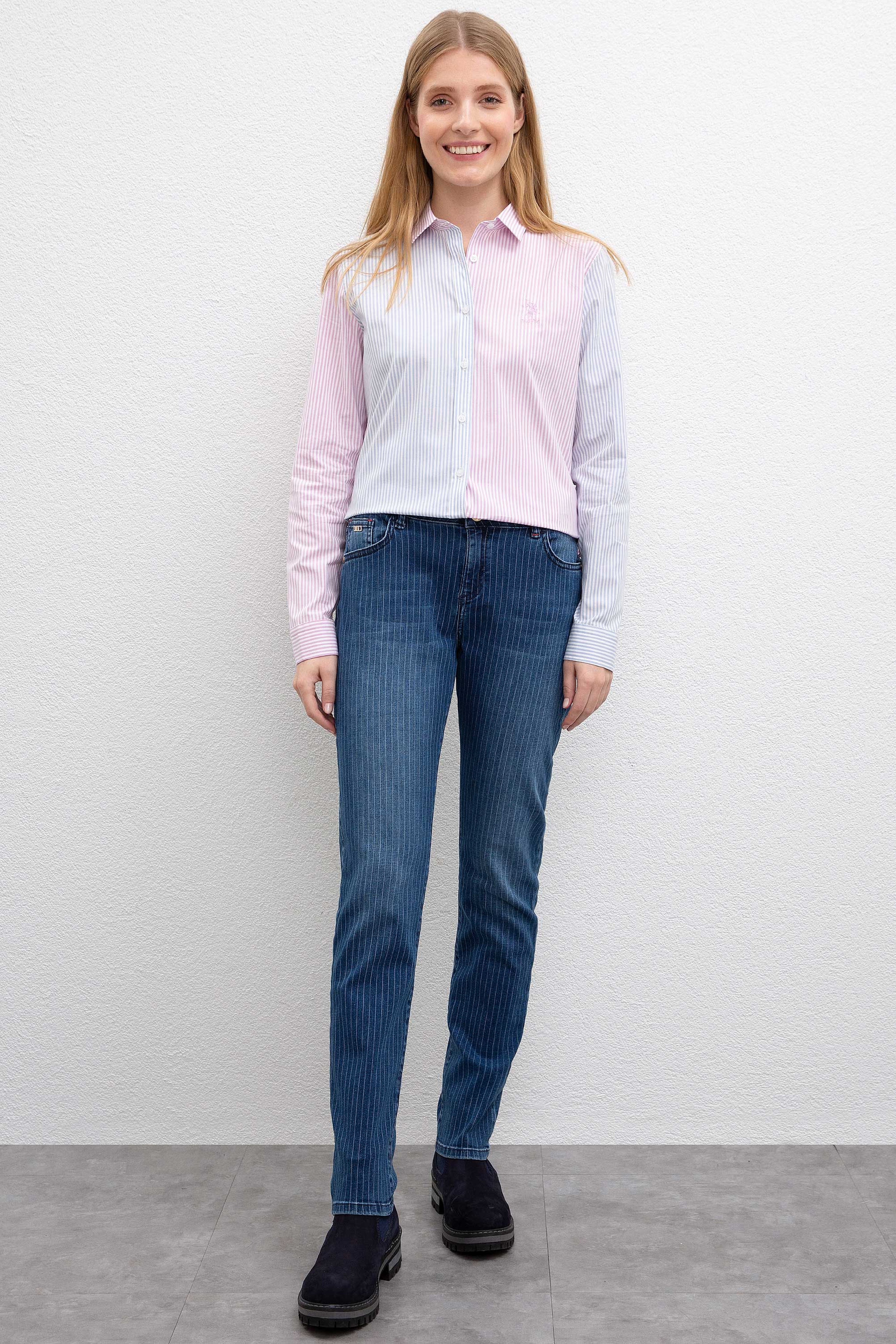 Kadın Mavi Denim Pantolon