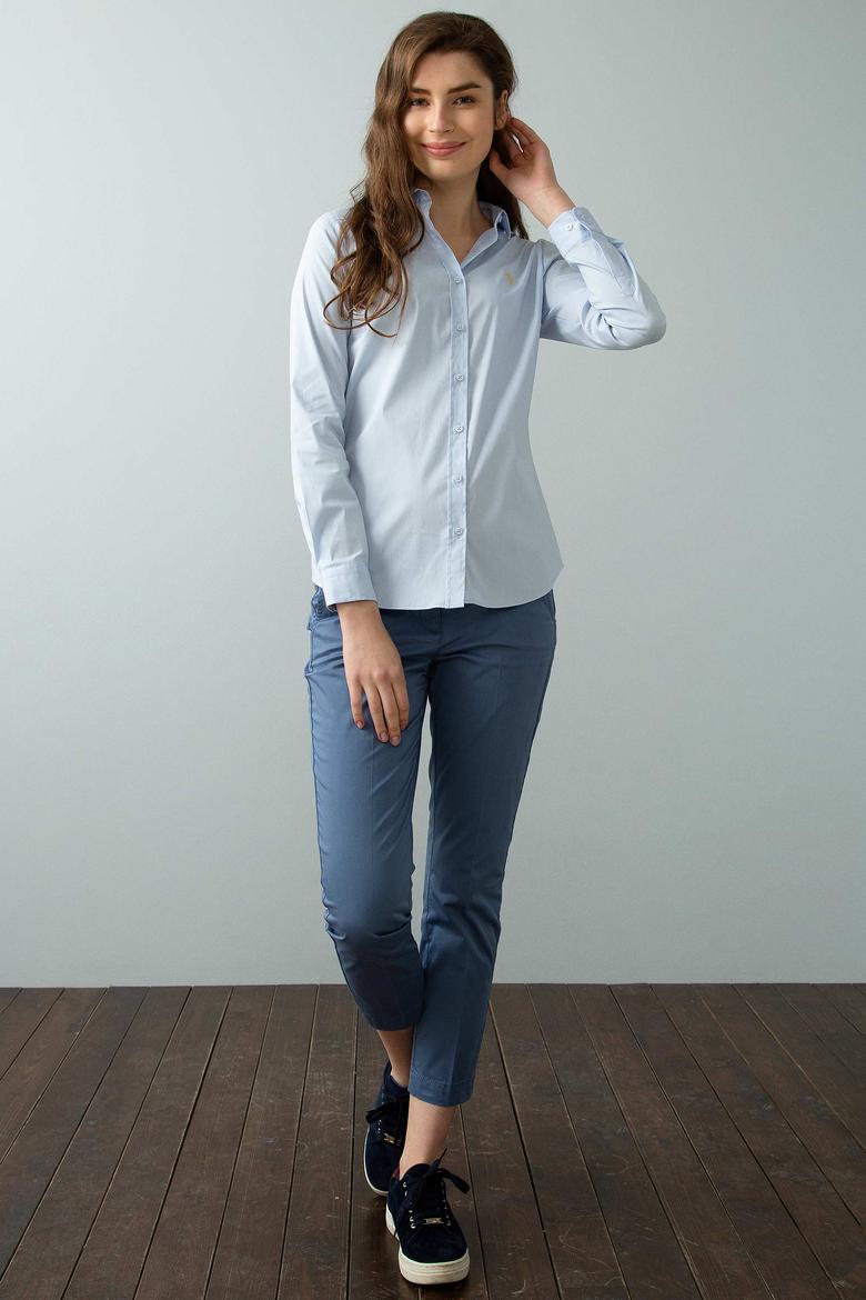 Mavi Gömlek Uzunkol Basic