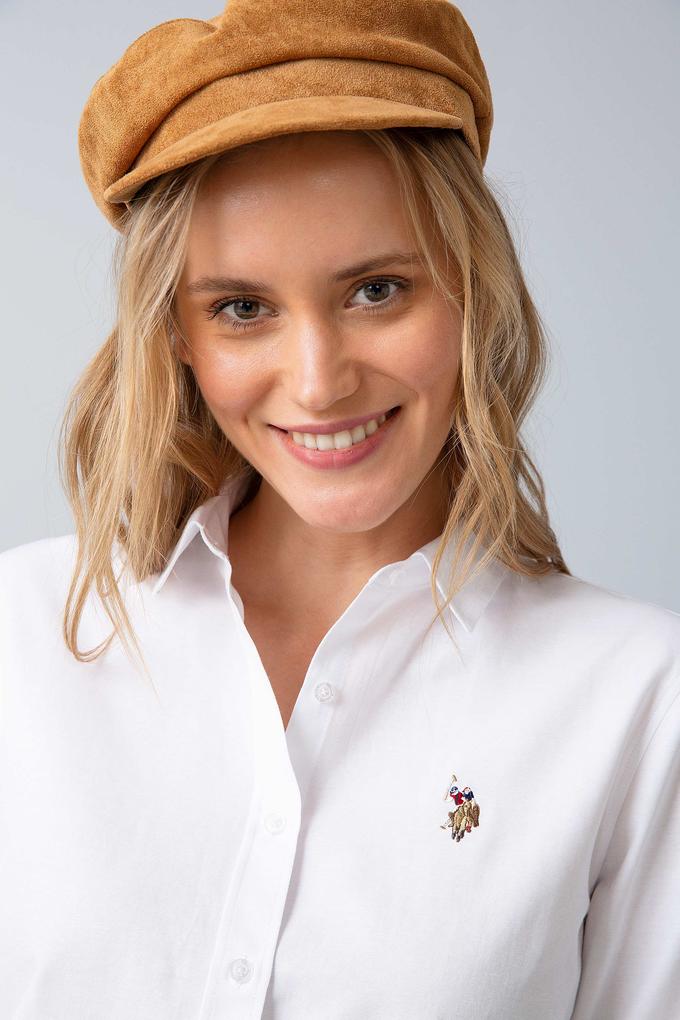 Beyaz Gömlek Uzunkol Basic