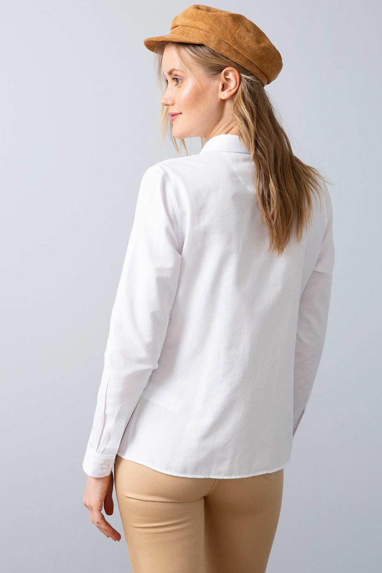 Beyaz Gömlek Uzunkol Basic - 50192620002