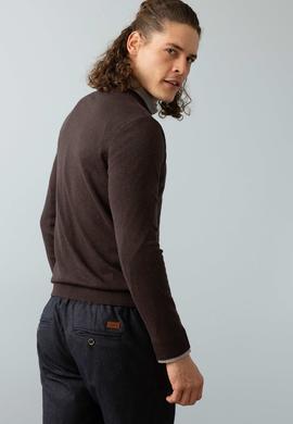 Erkek Kahverengi Triko Kazak Basic - 50192670084