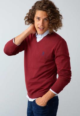 Erkek Kırmızı Triko Kazak Basic - 50192670064