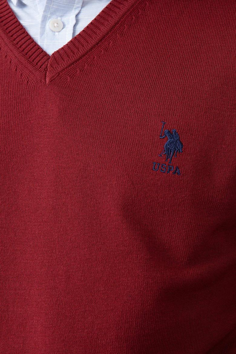 Erkek Kırmızı Triko Kazak Basic - 50192670064