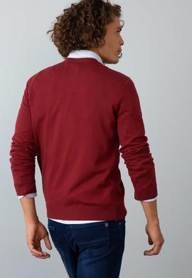 Erkek Kırmızı Triko Kazak Basic - 50192670064