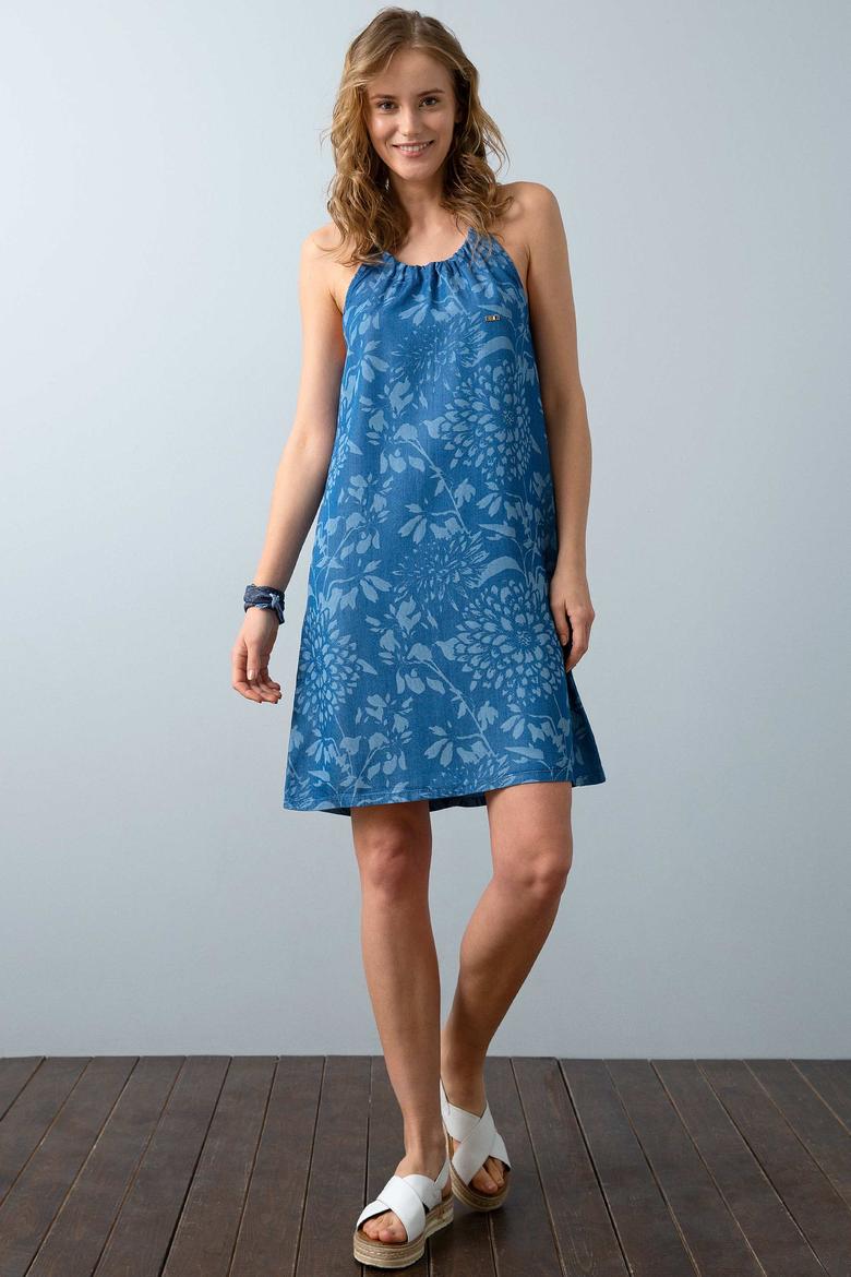 Kadın Mavi Denim Elbise - 50201691005