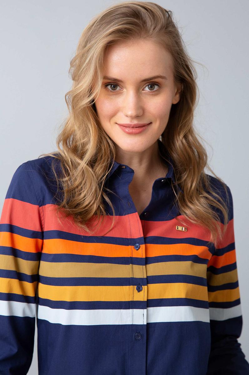 Lacivert Gömlek Uzunkol